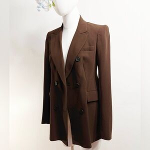 Babaton 1-01 Brown Double-Breasted Women's Blazer